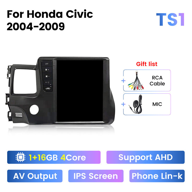 Used in civic cars 04-09 civic vertical screen android smart car navigation/cross-border supply