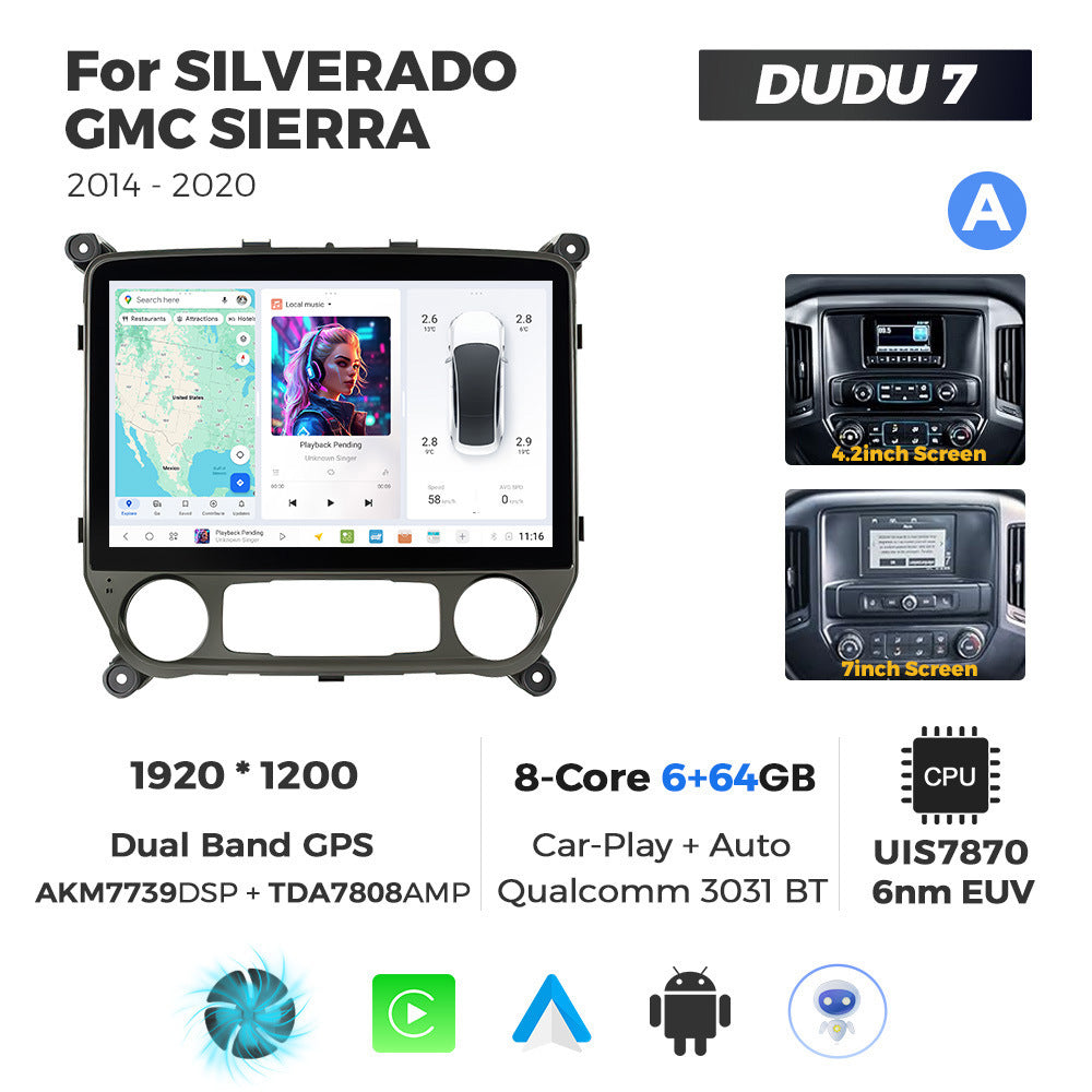 For chevrolet silverado gmc sierra 14-20 12" silverode private model navigation