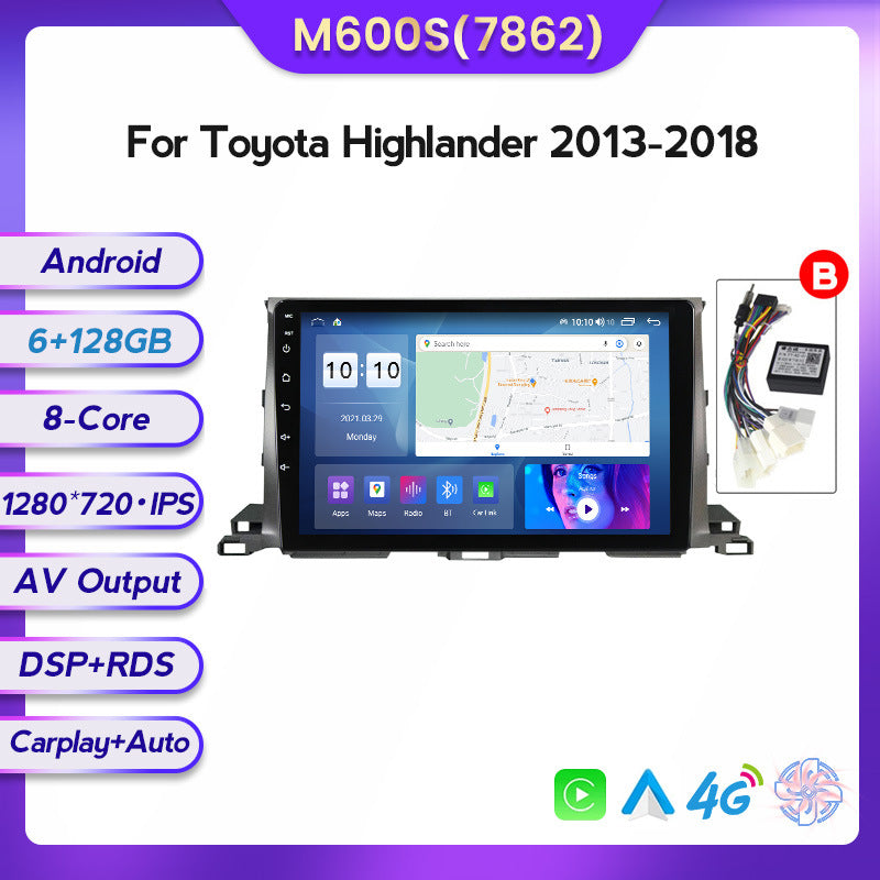 Suitable for Toyota Highlander 13-18 modified Android large-screen central control car navigation screen 8 + 128G