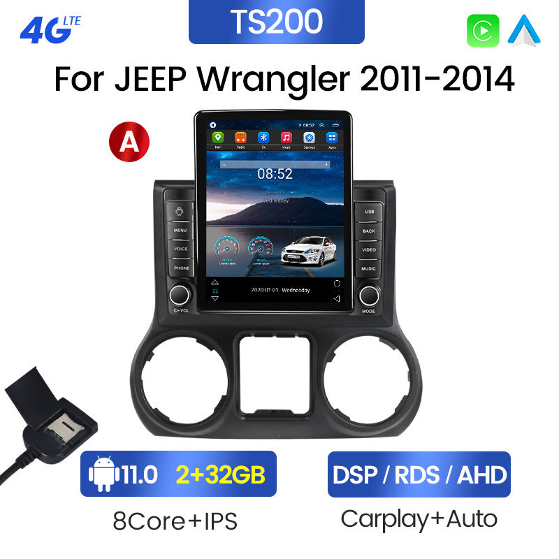 Suitable for jeep wrangler jeep wrangler stone tablet vertical screen smart car android navigation system