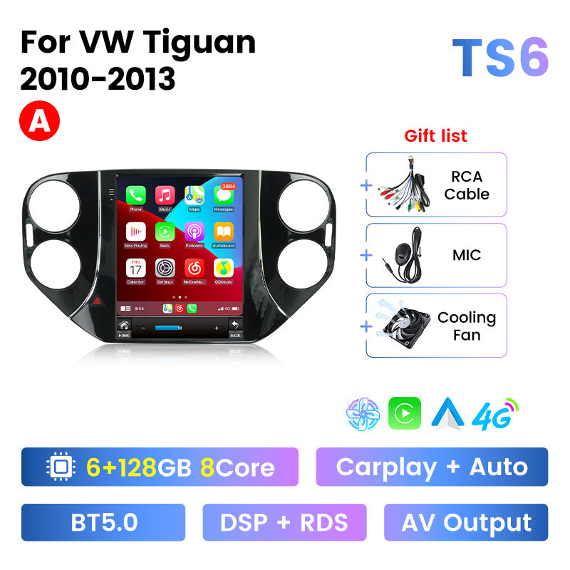 Suitable for 2010-2016 tiguan volkswagen vertical screen android navigation head unit with wireless carplay