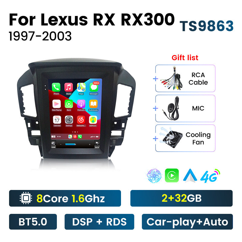 Suitable for lexus rx rx300 rx330 rx350 rx400 rx450 vertical screen android navigator
