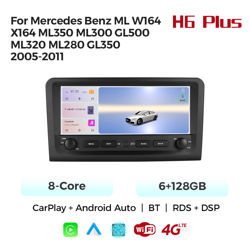 Compatible with Mercedes-Benz ML W164 GL X164 Android Large Screen Central Control Navigation Bluetooth Radio 10.25-inch