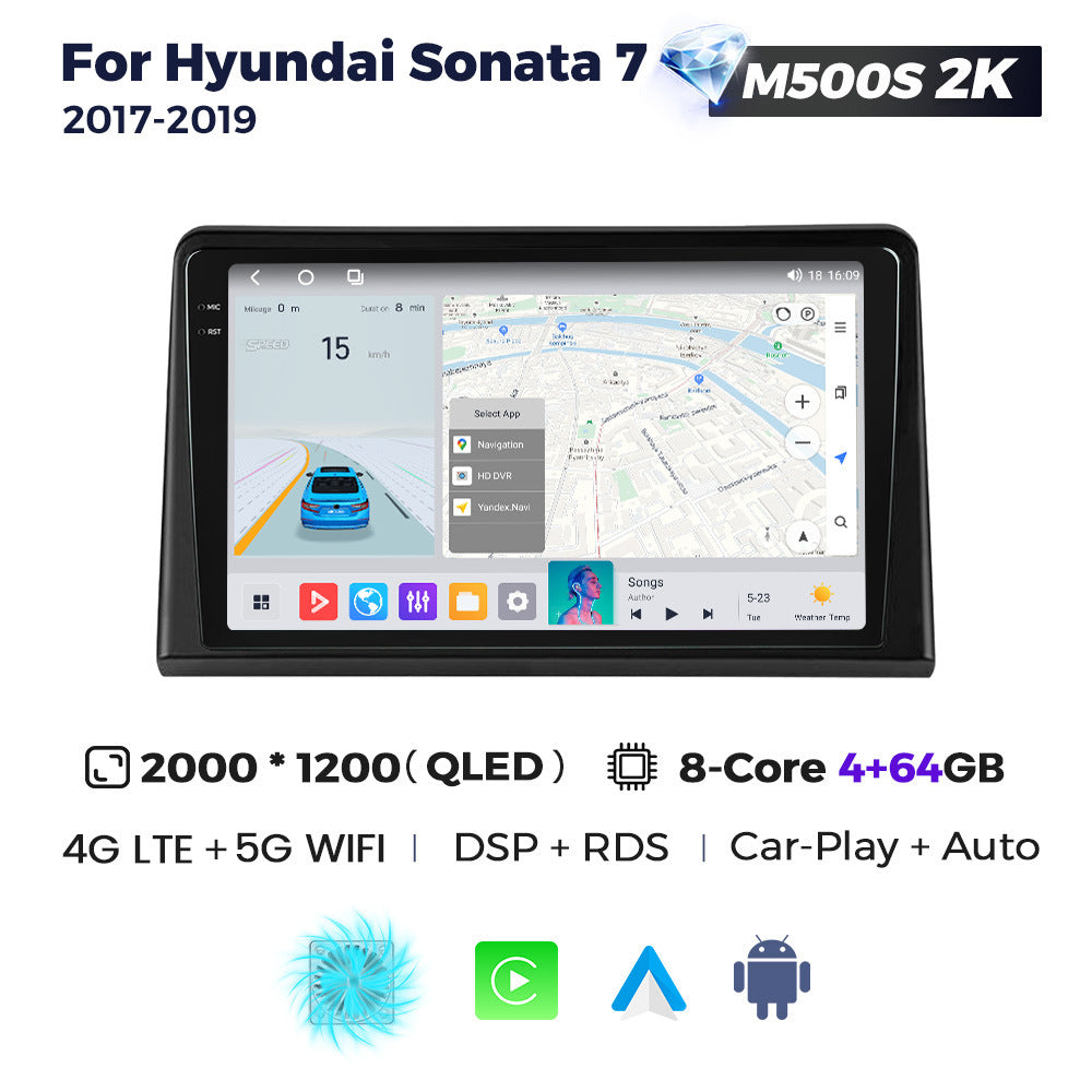 Suitable for sonata 7 2017-2019 hyundai sonata nine car central control android navigation carplay