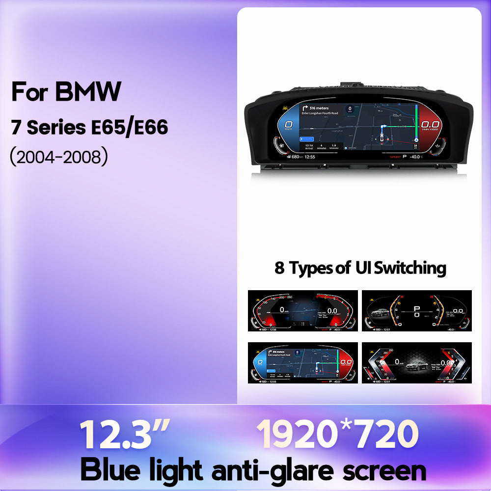 Applicable to BMW 7 Series E65/E66 2004-2008 Upgraded Full LCD Dashboard Wireless Carplay