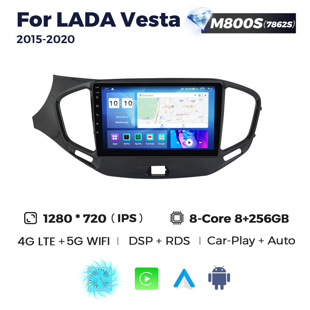 Suitable for 15-20 models of lada vesta car android central control gps navigation/wireless carplay