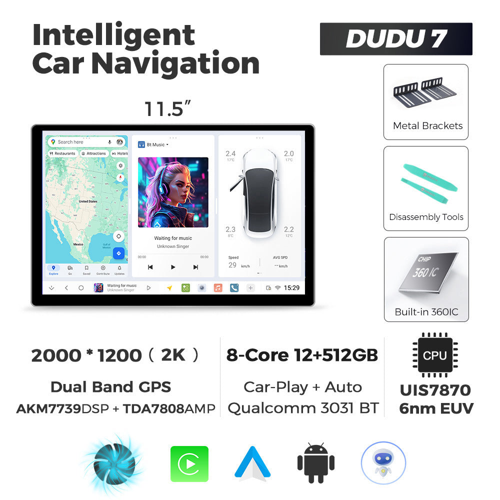 Suitable for 11.5inch duduauto series dudu7 dudu liangshan overseas version intelligent interactive android navigation