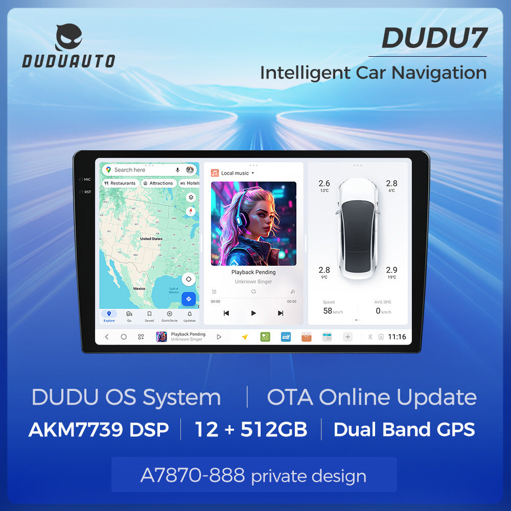 Suitable for dudu6, dudu7, and mekede dudu liangshan overseas edition smart modified android interactive navigation systems