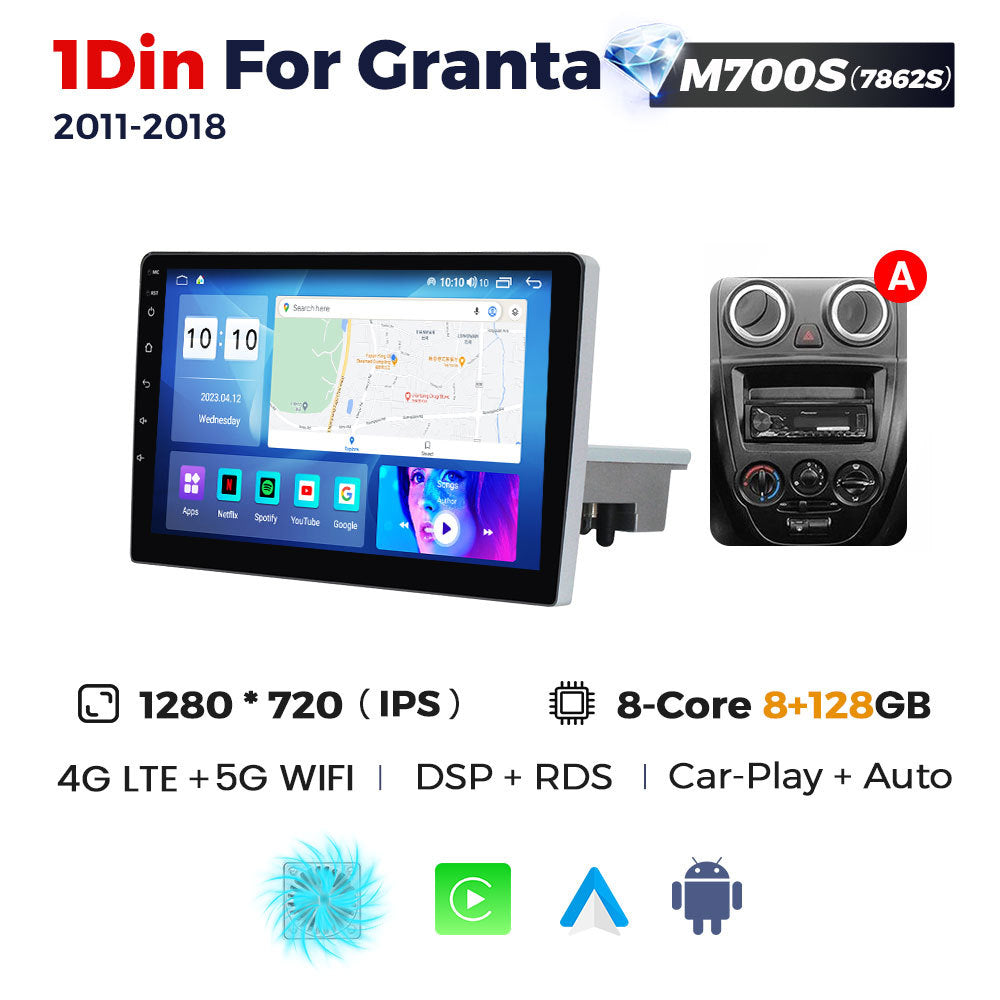 Suitable for single-spindle lada granta car android central control navigation system smart multimedia