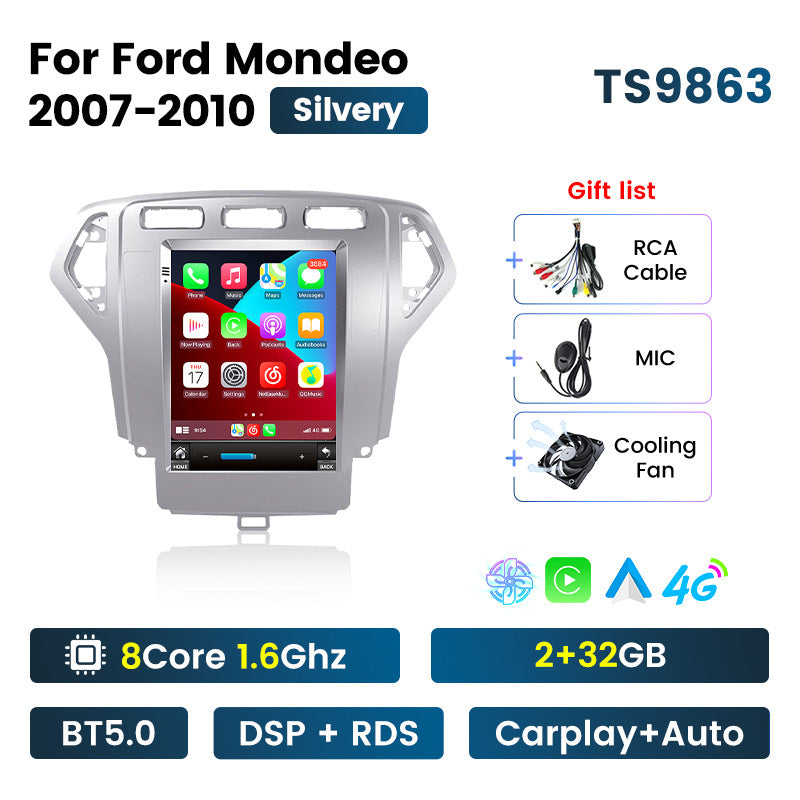 Suitable for 2007-2010 ford mondeo vertical screen android navigation, reversing camera car navigation system / long version