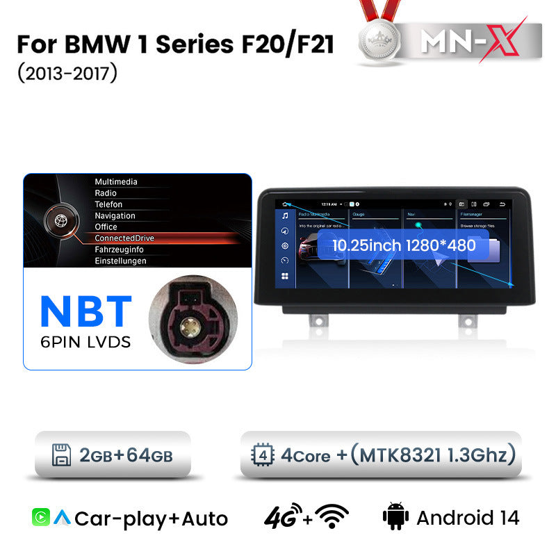 10.25-inch compatible with BMW 1 Series 2 Series F20 Android central control large screen GPS navigation all-in-one with Bluetooth CarPlay