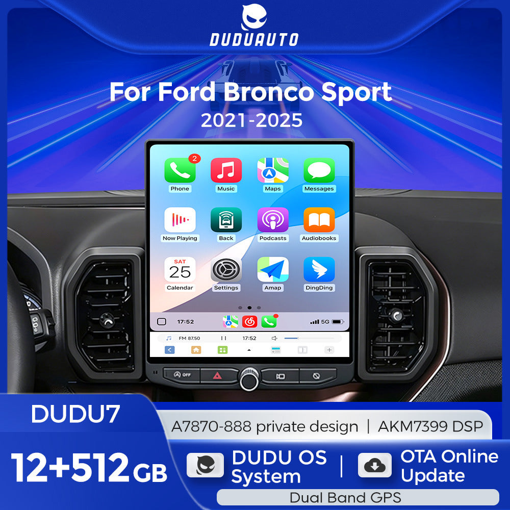 Suitable for 12" ford bronco sport 21-25 ford bronco dudu7 vertical screen android car machine