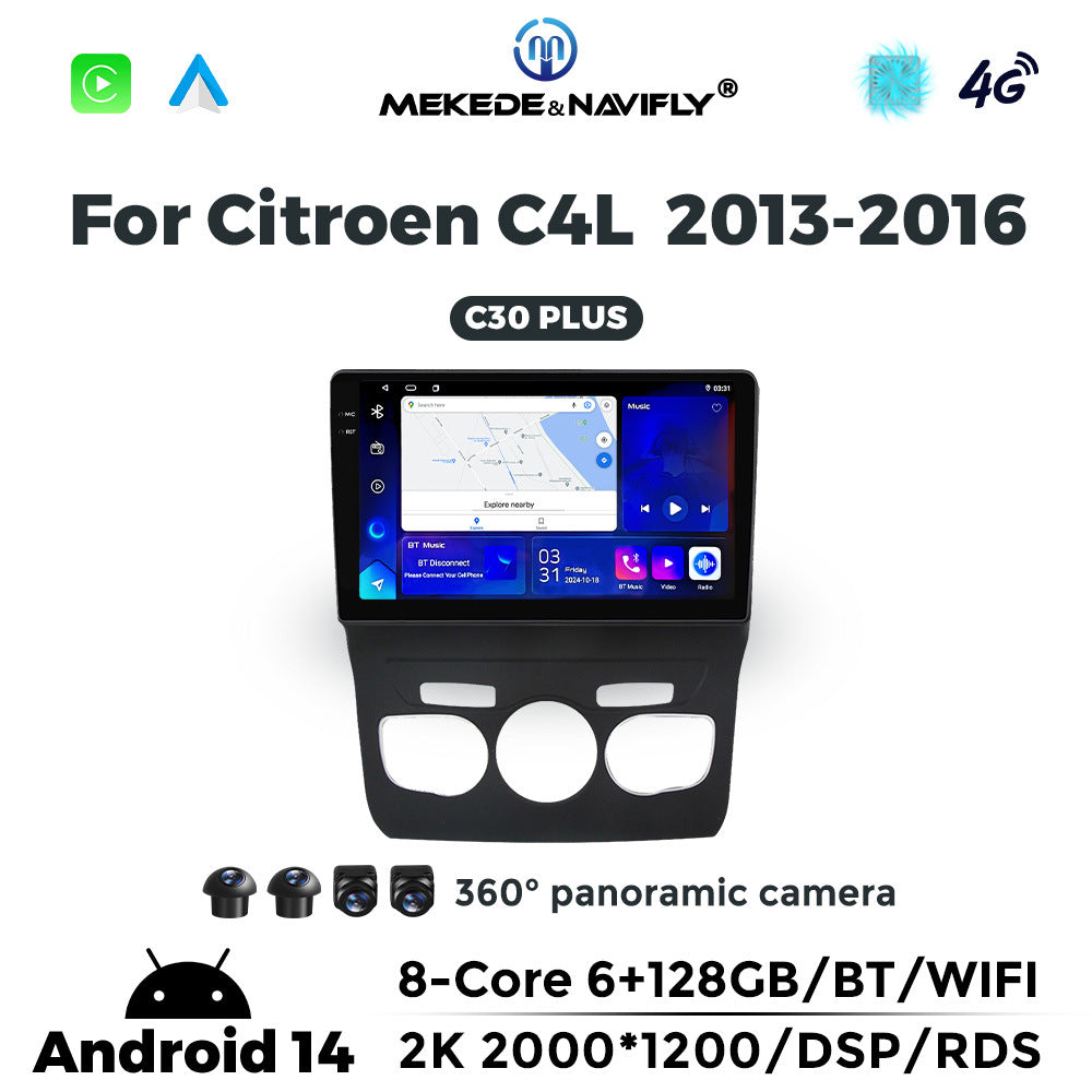 Applicable Citroen C4L 2013-2016 Android large screen central control car navigation radio screen carplay