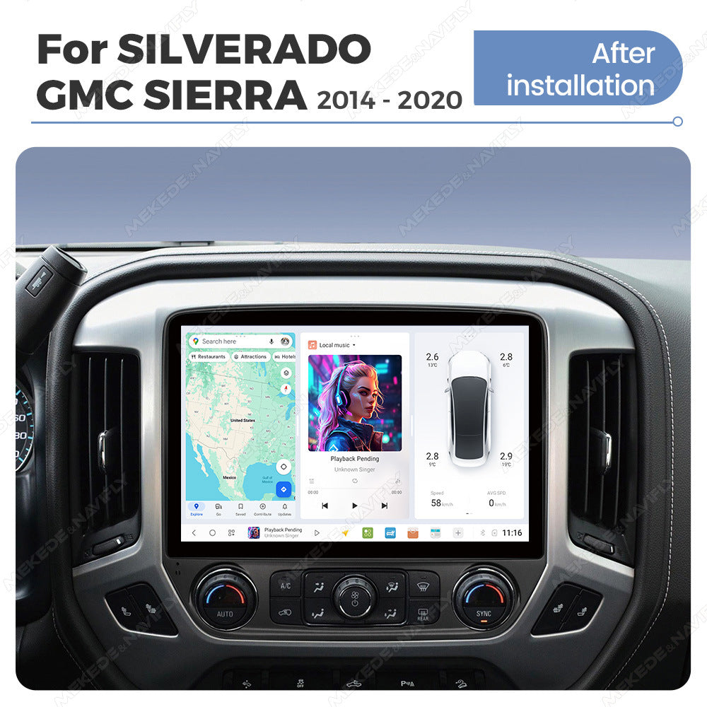 For chevrolet silverado gmc sierra 14-20 12" silverode private model navigation