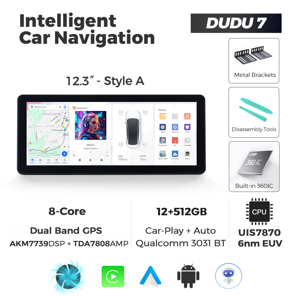 Suitable for 12.3inch duduauto series dudu7 dudu liangshan international edition android intelligent interactive navigation