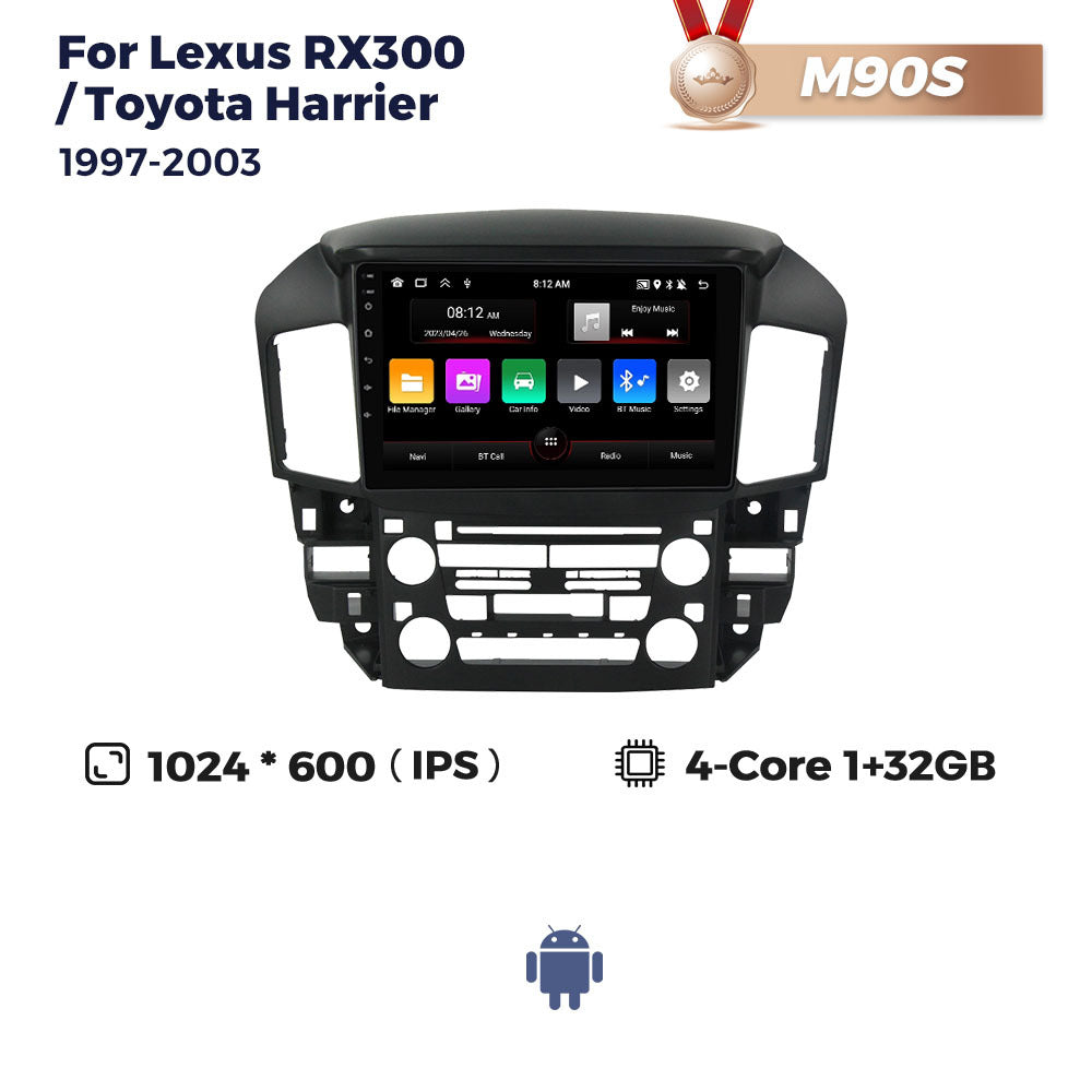 Compatible with Lexus RX300 Toyota Harrier 97-03 Android Large-Screen Central Control Navigation Radio
