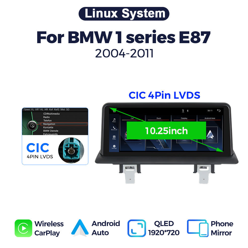 Suitable for bmw 1 series e87 2004-12 linux system restoration central control large screen carplay