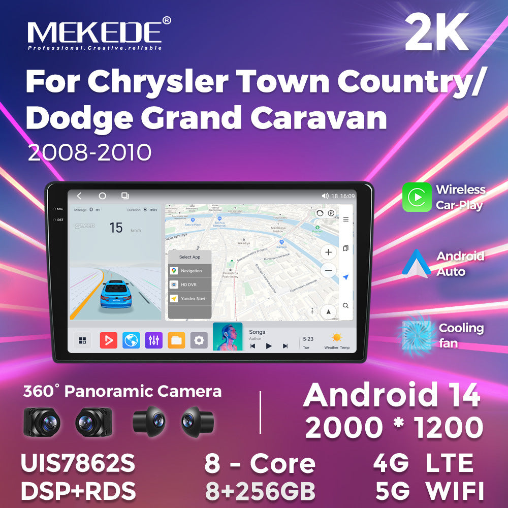 Suitable for chrysler town country dodge grand cara 08-10 android navigation