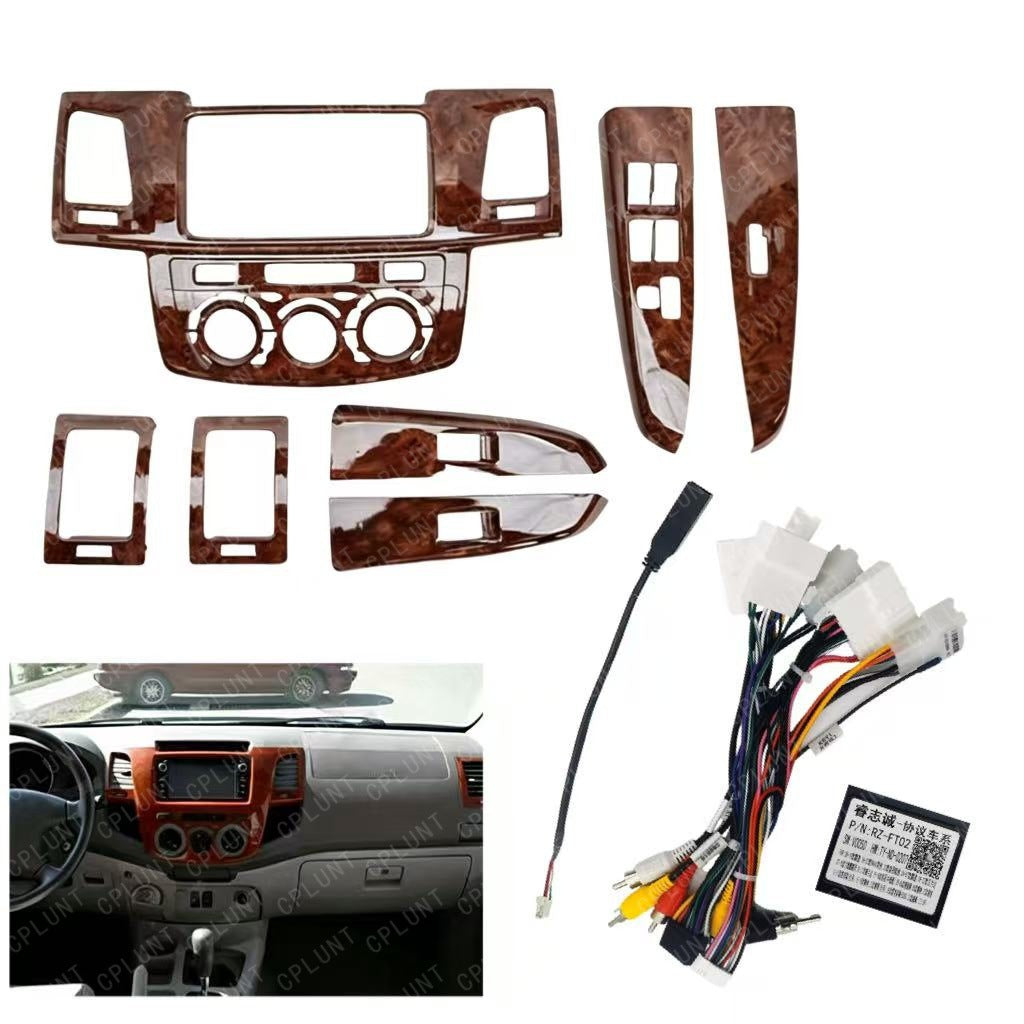 Versatile frame kit compatible with toyota runner, cruiser, vigo models - dvd audio surround navigation faceplate frame