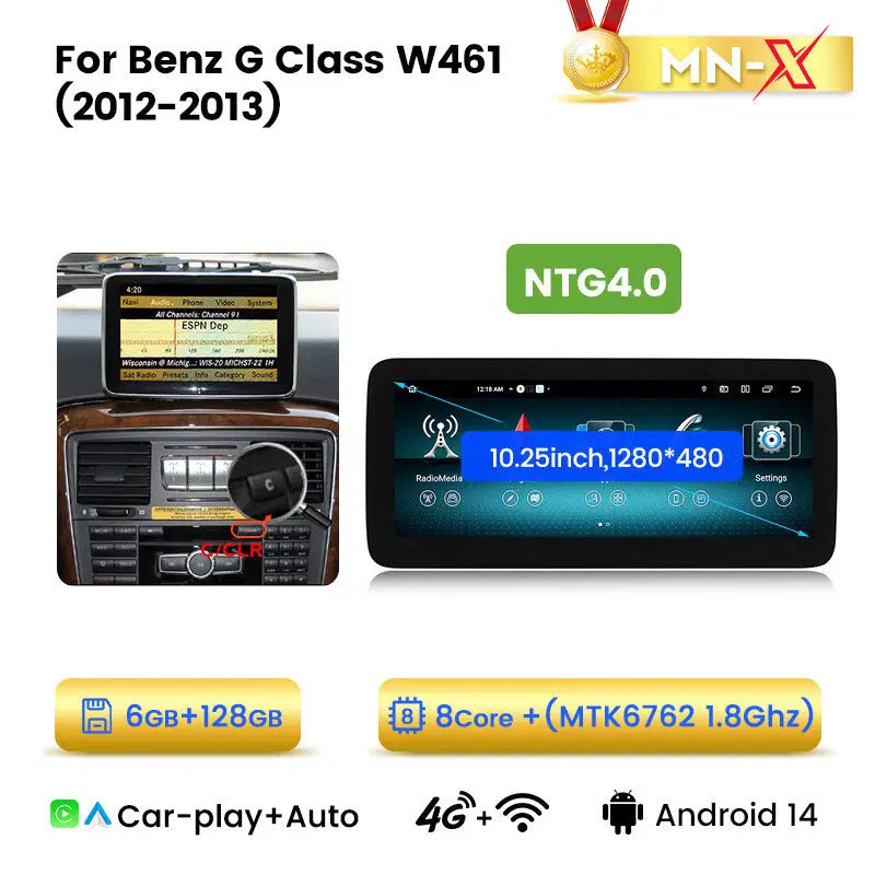 Suitable for Mercedes-Benz G-Class 461/463 G500 G63 Android large screen central control navigation car radio Carplay