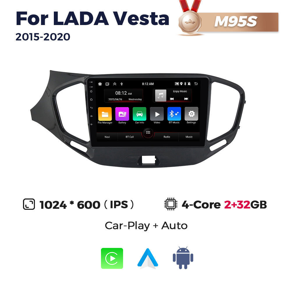 Suitable for 15-20 models of lada vesta car android central control gps navigation/wireless carplay