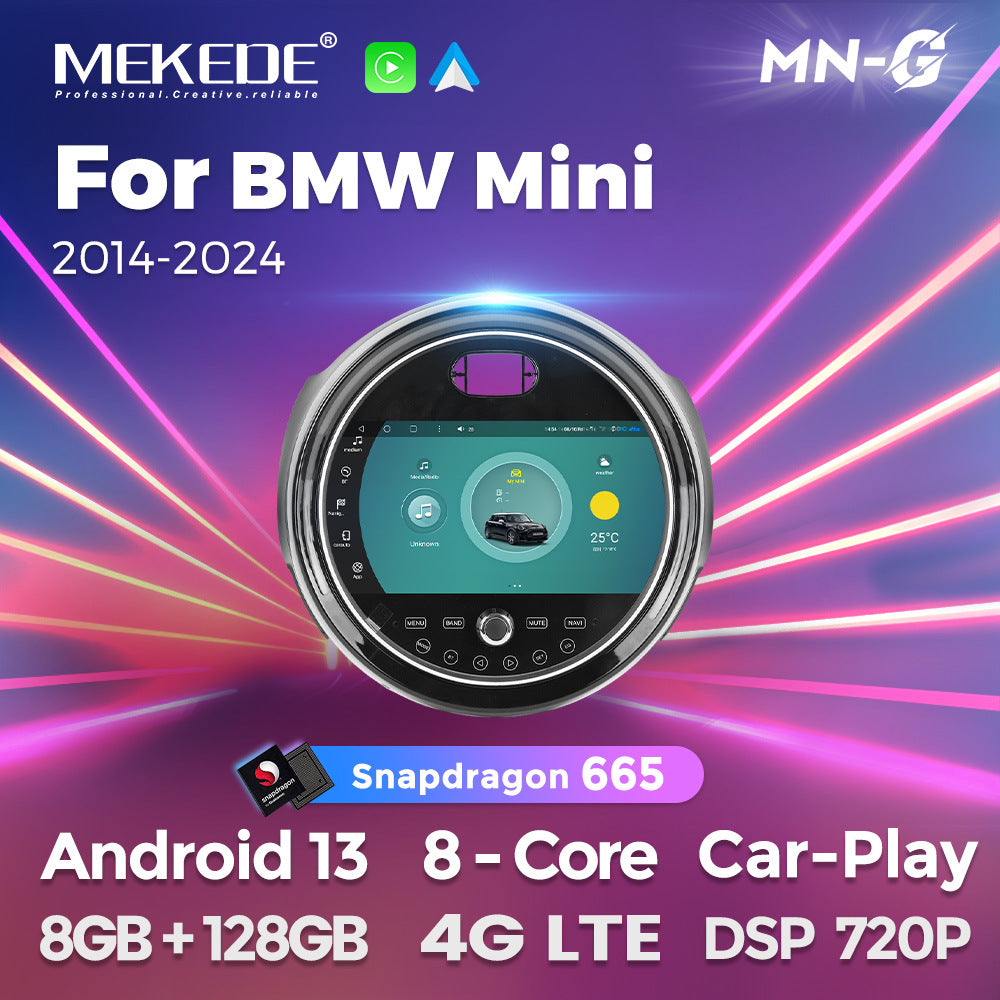Applicable to BMW MINI 2014-2024 Android large screen central control car navigation Bluetooth Carplay