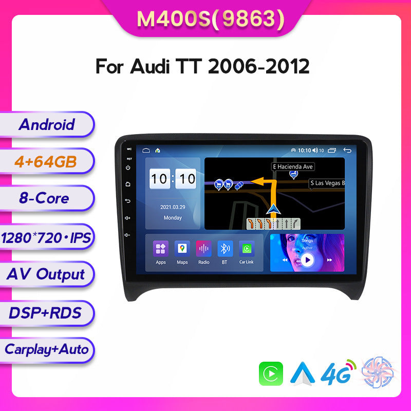 Suitable for Audi TT 06-12 to Android large-screen central control car navigation all-in-one machine 8 + 128G
