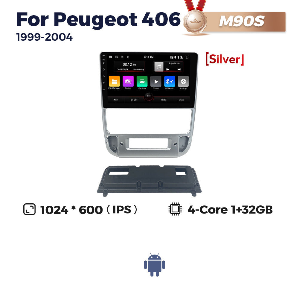 Suitable for peugeot 406, large screen android car navigation, rear view wireless carplay