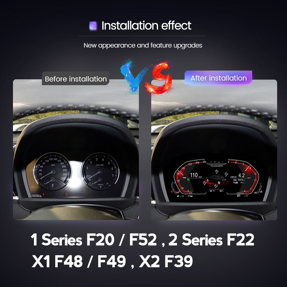 Compatible with BMW 1 Series F20, 2 Series F22 X1 F48 X2 F39 HD full LCD instrument panel, 11 inches