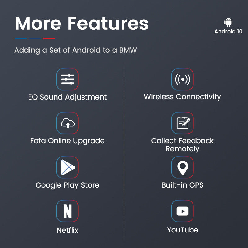 Compatible with BMW ID6, ID7, ID8 original cars with wireless add-on Qualcomm Android CarPlay AI Box