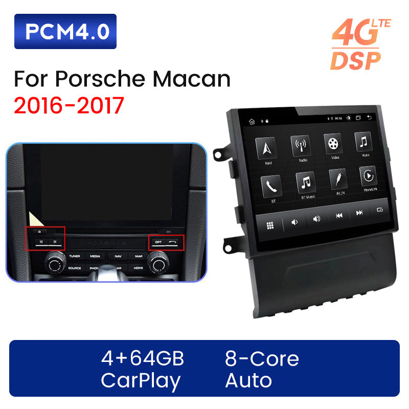 Compatible with Porsche Macan modified Android in-car large screen central navigation screen 4+64G
