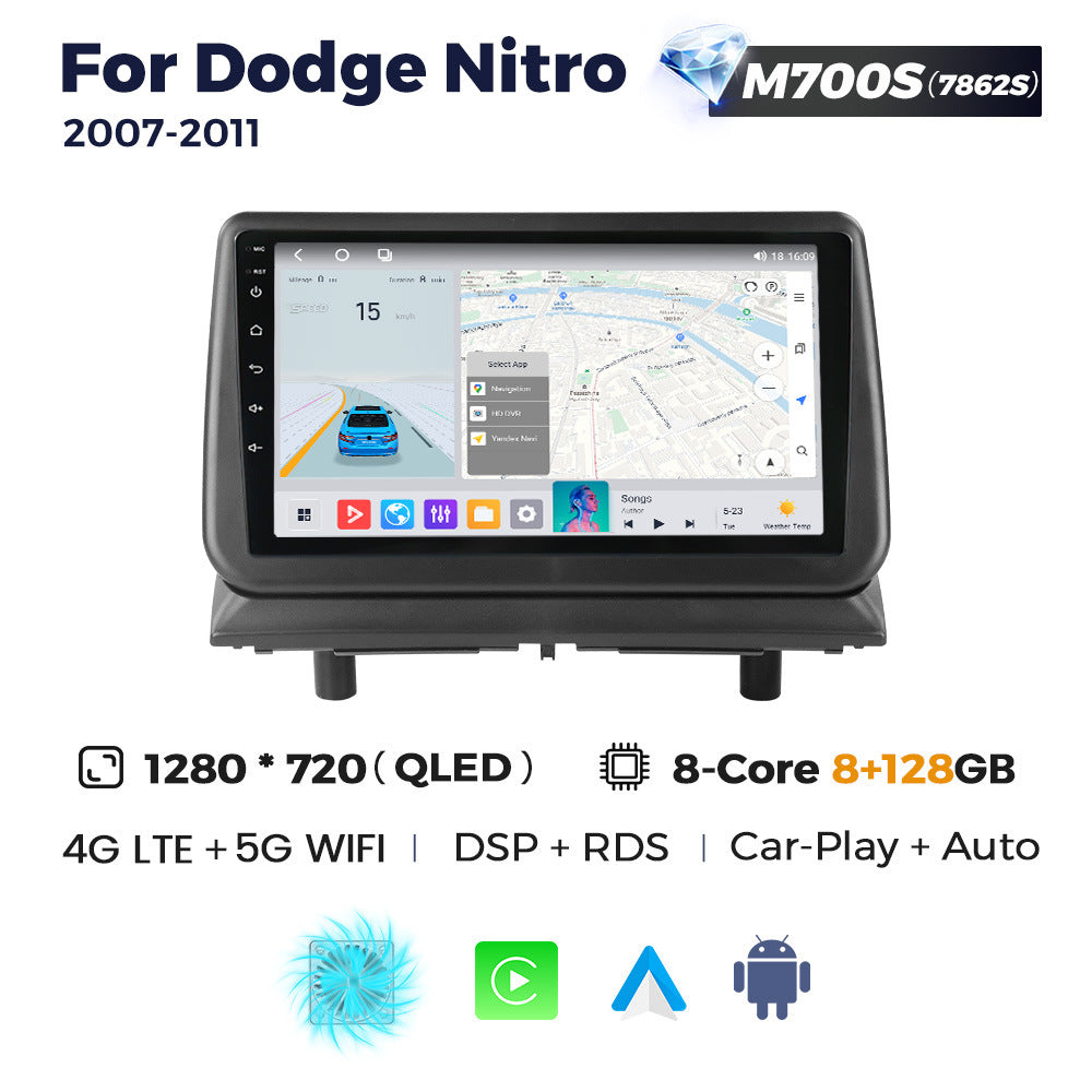 Suitable for dodge nitro 2007-2011 dodge pterodactyl top model large screen android car navigation device