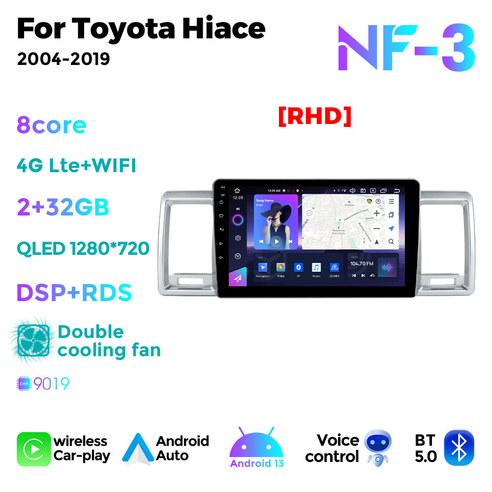 Suitable for toyota hiace 2004-2019 toyota hiace right-hand drive large screen android smart navigator