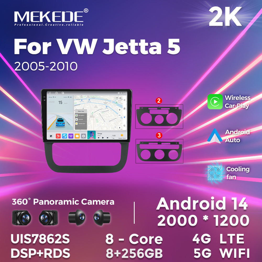 Suitable for volkswagen sagitar vw jetta 5 car central control navigation wireless carplay