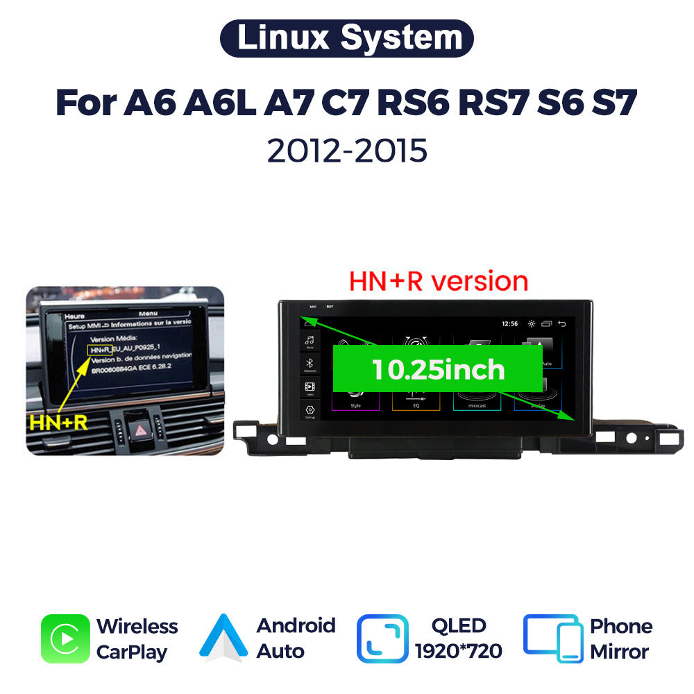 Suitable for audi a6 a6l a7 rs6 s6 s7 audi a6 linux large screen wireless carplay