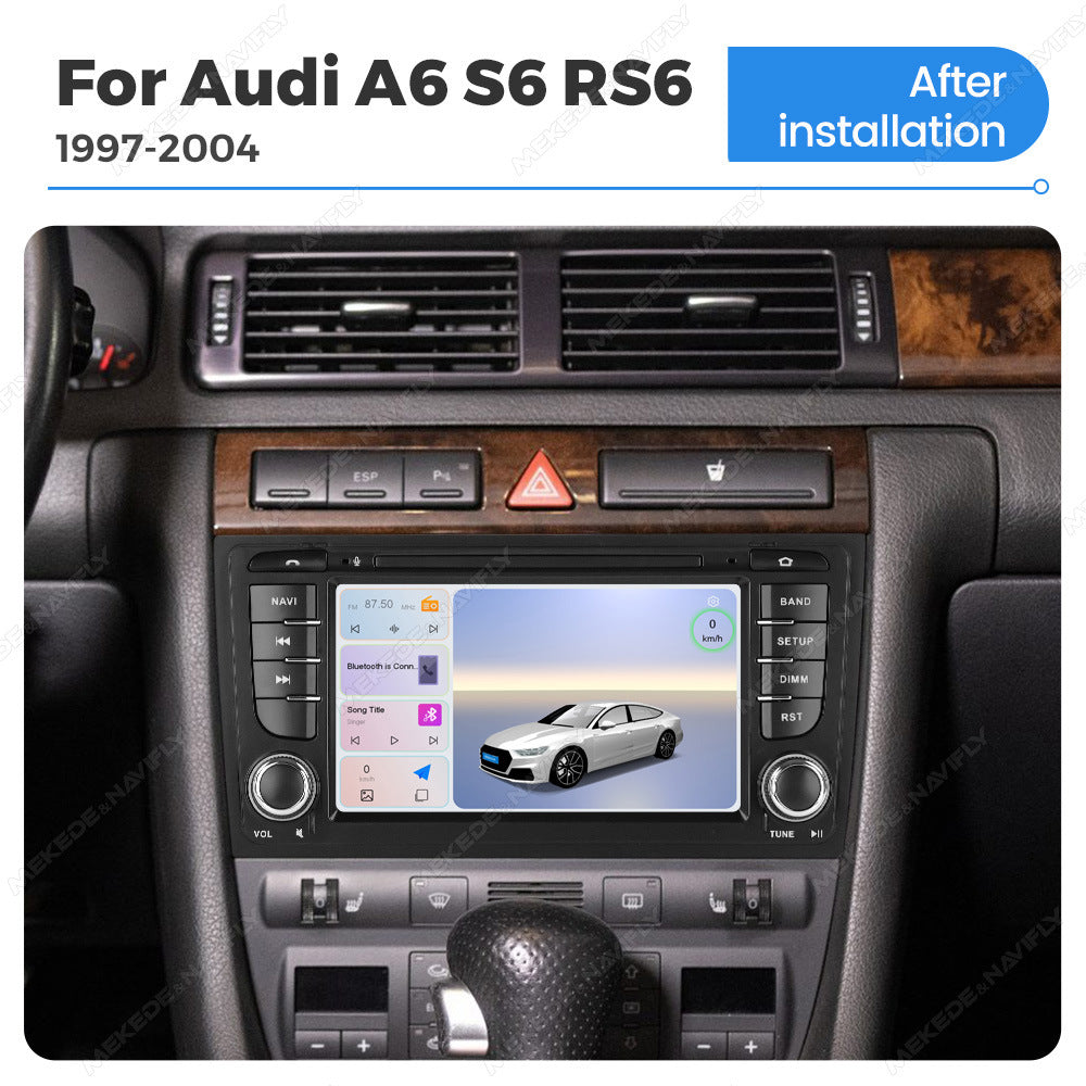 Suitable for Audi A6 S6 RS6 97-04 unilateral button Android large screen central control navigation Bluetooth radio