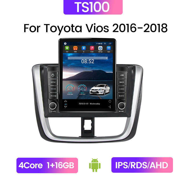 Suitable for 16 models of toyota vios, zhixuan, vios, yaris, stone monument machine vertical screen android navigator