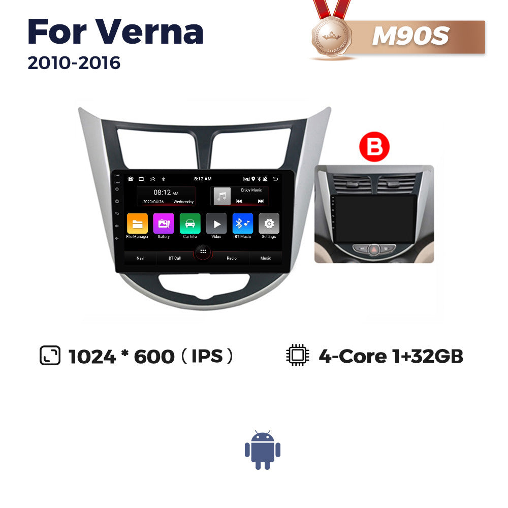 Suitable for hyundai verna android car central control gps navigator wireless carplay