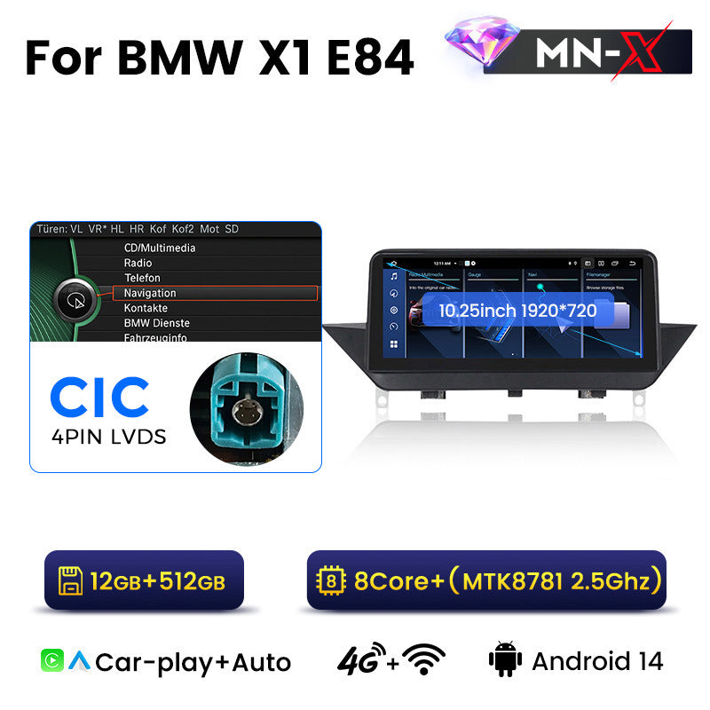 10.25-inch compatible with BMW X1 E84 Android central control large-screen GPS navigation all-in-one device, Bluetooth CarPlay