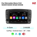 Compatible with Mercedes-Benz CLK W209 W203 W463 Android large-screen central control navigation radio, dedicated button device
