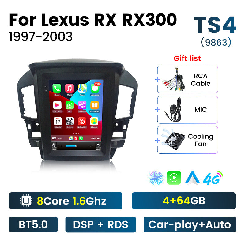 Suitable for lexus rx rx300 rx330 rx350 rx400 rx450 vertical screen android navigator