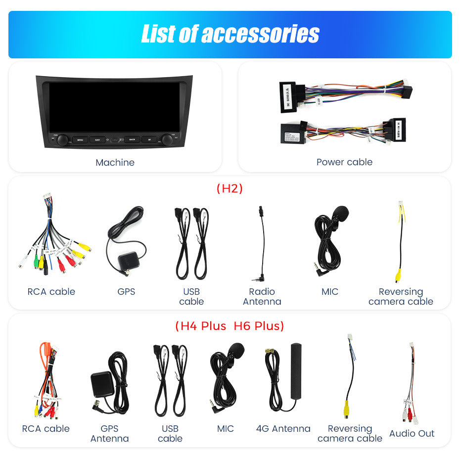 Applicable to Mercedes-Benz E-Class W211 W219 button Android large screen central control navigation Bluetooth radio 10.25 inches