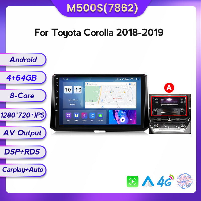 Suitable for Toyota Corolla auris 18-19 Android large-screen central control car navigation screen 8 + 128G