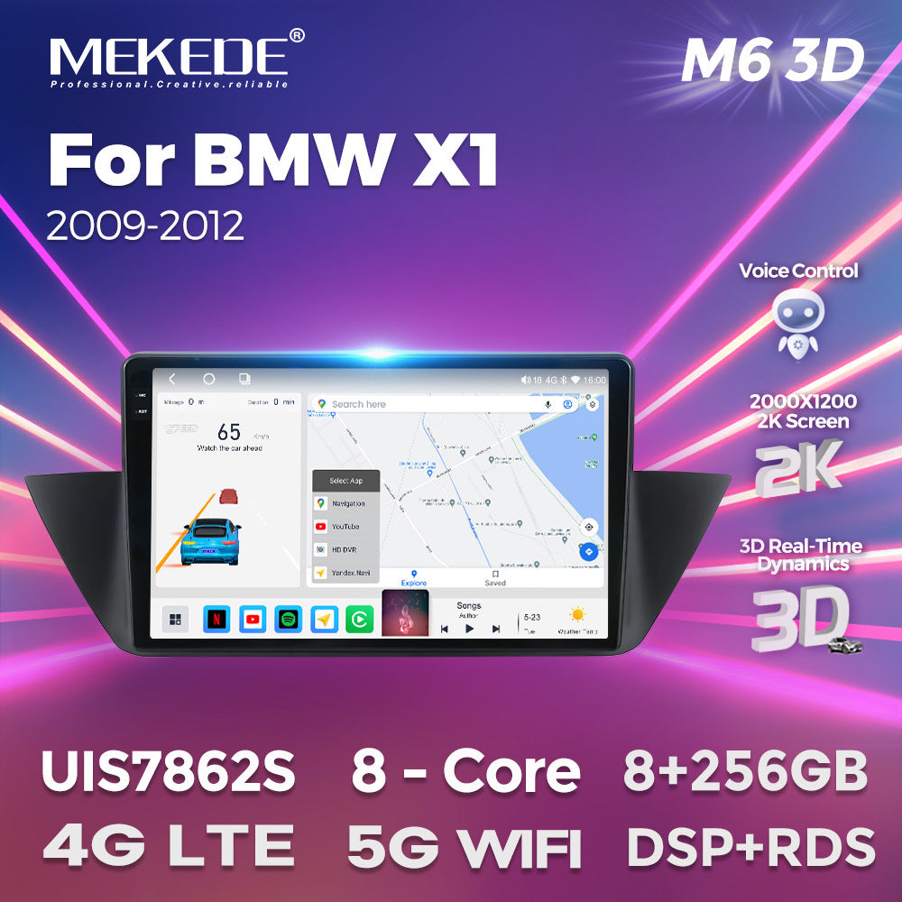 Suitable for BMW X1 E84 09-12 Android large screen car navigation radio screen M6Pro 3D version