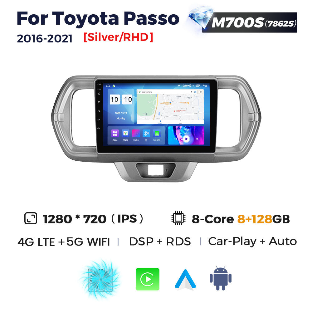 Suitable for toyota passo 2016- 2021 rhd toyota passo car large screen android navigator