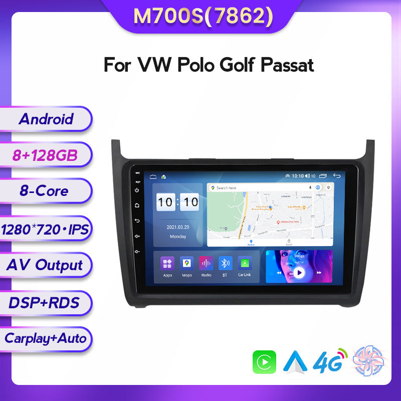 Compatible with Volkswagen, Polo, Passat, Golf, Android large screen, central control in-car navigation screen, 8+128GB