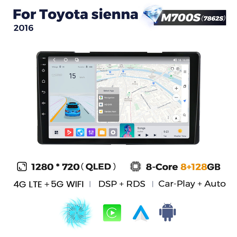 Applicable to Toyota Sienna 2016-2018 Android Large Screen Central Control Navigation Radio Bluetooth Carplay