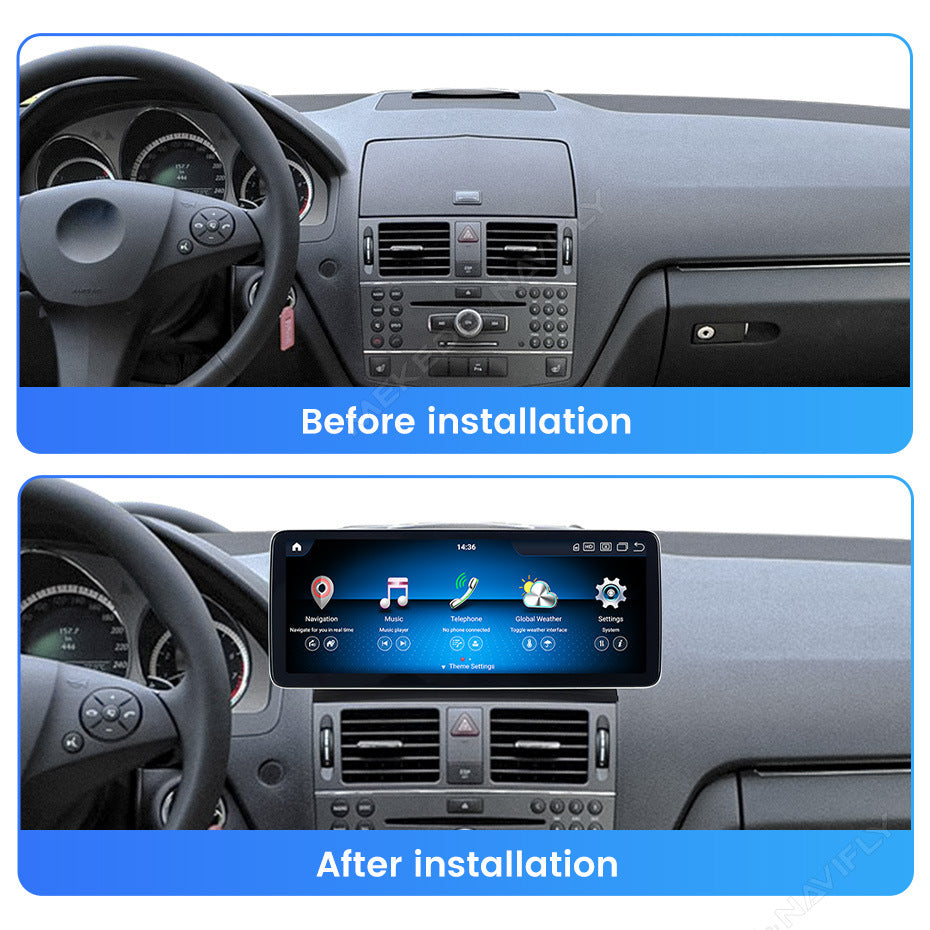 Compatible with Mercedes-Benz C-Class W204 C63 2008-2010 Android large-screen central control in-car navigation Bluetooth CarPlay