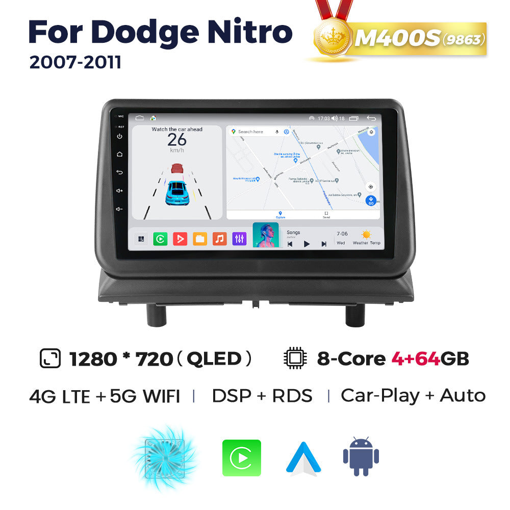Suitable for dodge nitro 2007-2011 dodge pterodactyl top model large screen android car navigation device