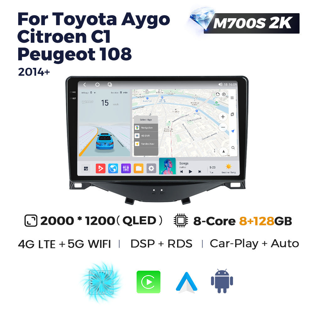 Suitable for toyota aygo peugeot 108 citroen c1 2014+ android car navigation